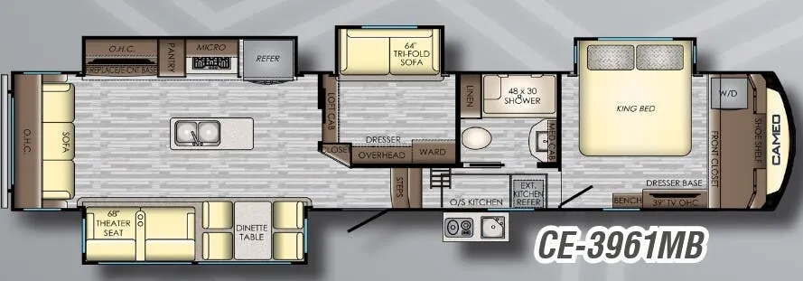CrossRoads Cameo 3961MB floor plan