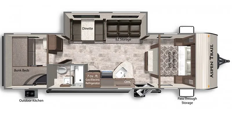 Dutchmen Aspen Trail 29BH floor plan