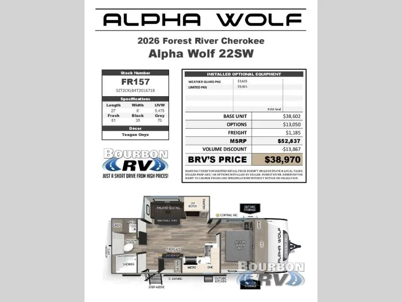 2026 Forest River Cherokee Alpha Wolf 22SW - Photo 3