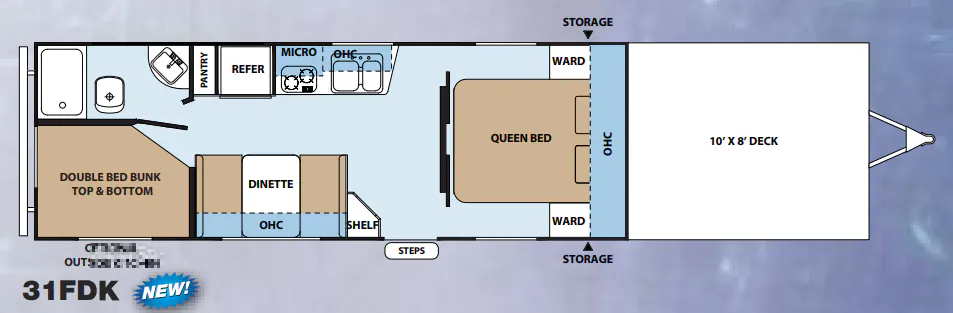 Forest River XLR Hyperlite 31FDK floor plan