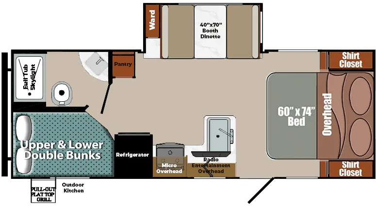 Gulf Stream Northern Express Signature 25CBQ floor plan