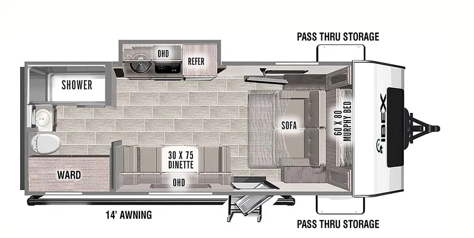 Forest River IBEX 19RBM floor plan