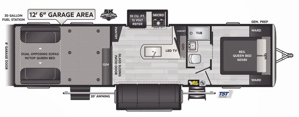 Keystone Fuzion Impact 330 floor plan