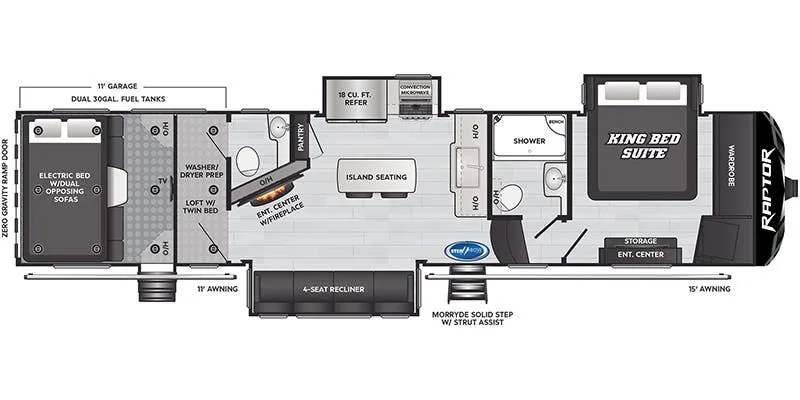 2017 Keystone Raptor 352 floor plan