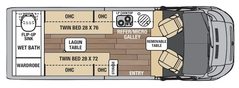 Coachmen Nova 20RB floor plan