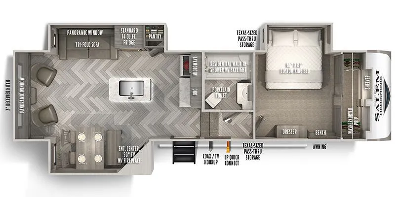2021 Forest River Salem Hemisphere 286RL - Floor plan