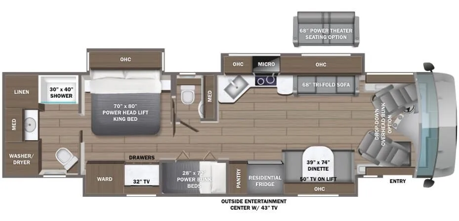 Entegra Coach Reatta 39BH floor plan