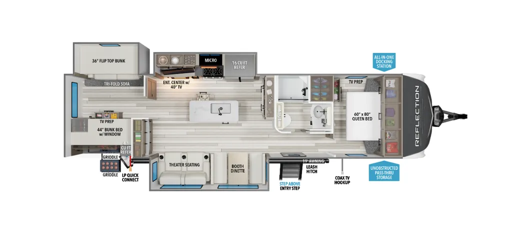 2026 Grand Design Reflection 312BHTS floor plan