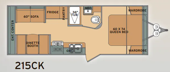 Shasta Flyte 215CK floor plan