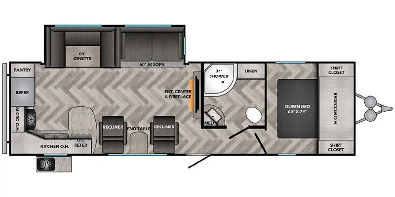 CrossRoads Zinger ZR280RK floor plan