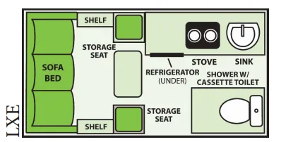Aliner LXE BASE floor plan