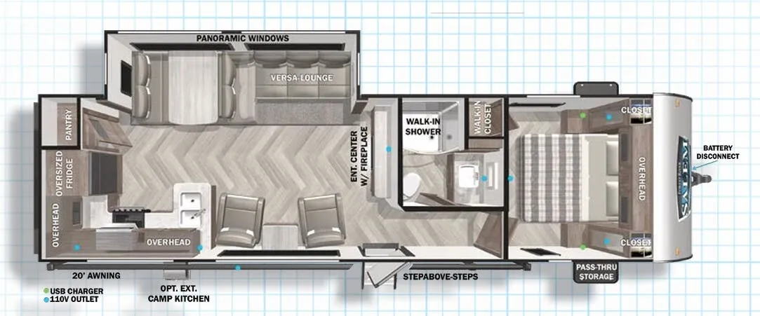 Forest River Salem 27RK floor plan