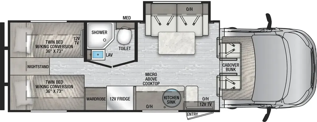 2026 East to West Alita 23TK floor plan