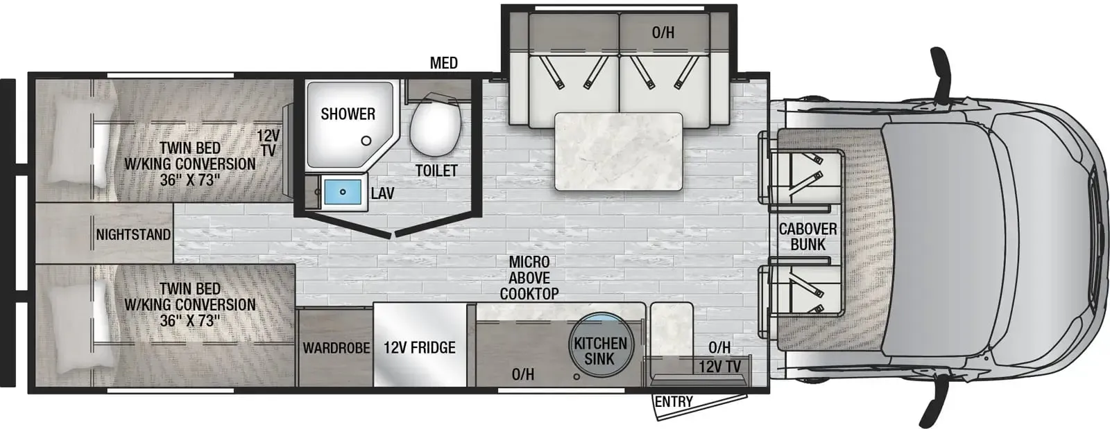 East to West Alita 23TK floor plan