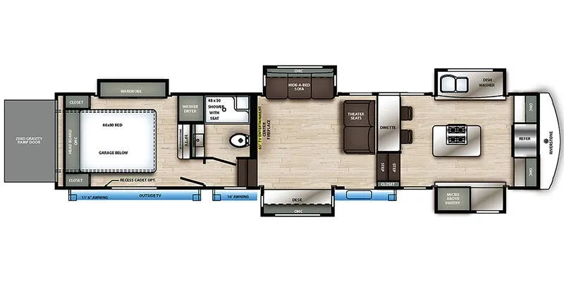 Forest River RiverStone 42FSKG floor plan