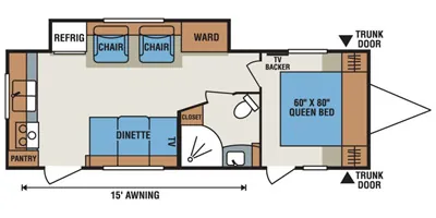 2016 K-Z Spree 263RKS floor plan