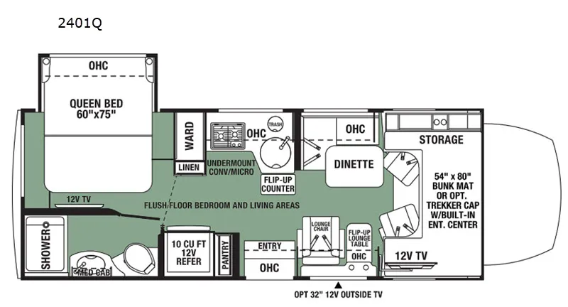 2020 Forest River Forester MBS 2401Q - Floor plan