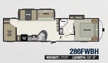 Keystone Springdale 286FWBH floor plan