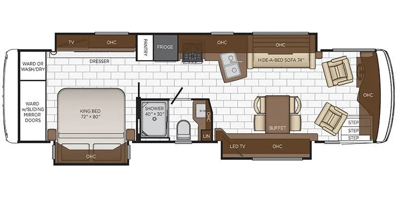2021 Newmar Kountry Star 3426 floor plan