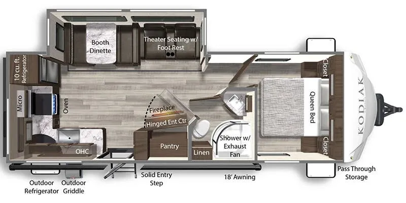 Dutchmen Kodiak Ultra-Lite Ultra-Lite 257RKSL floor plan