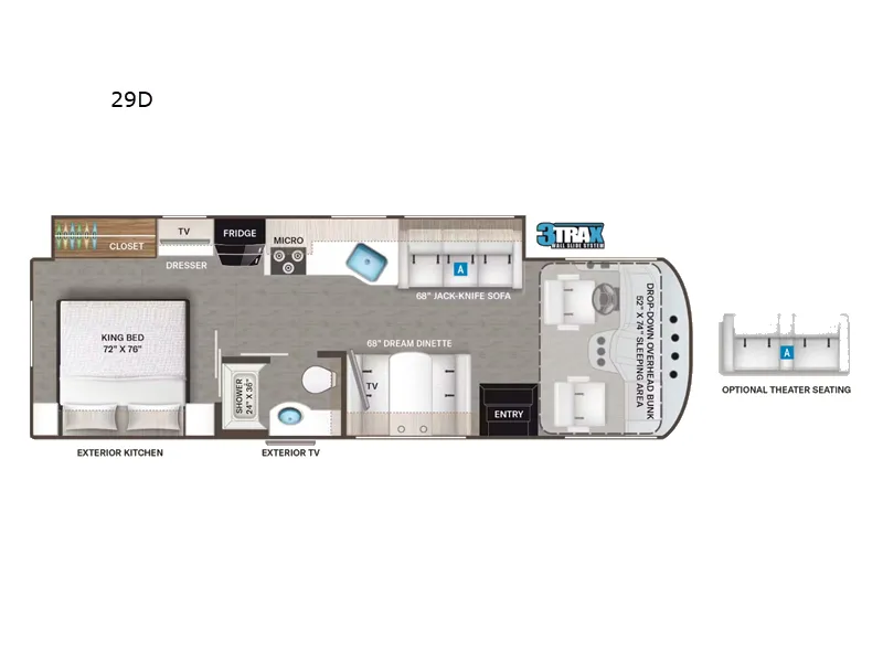 2026 Thor Motor Coach Resonate 29D - Floor plan