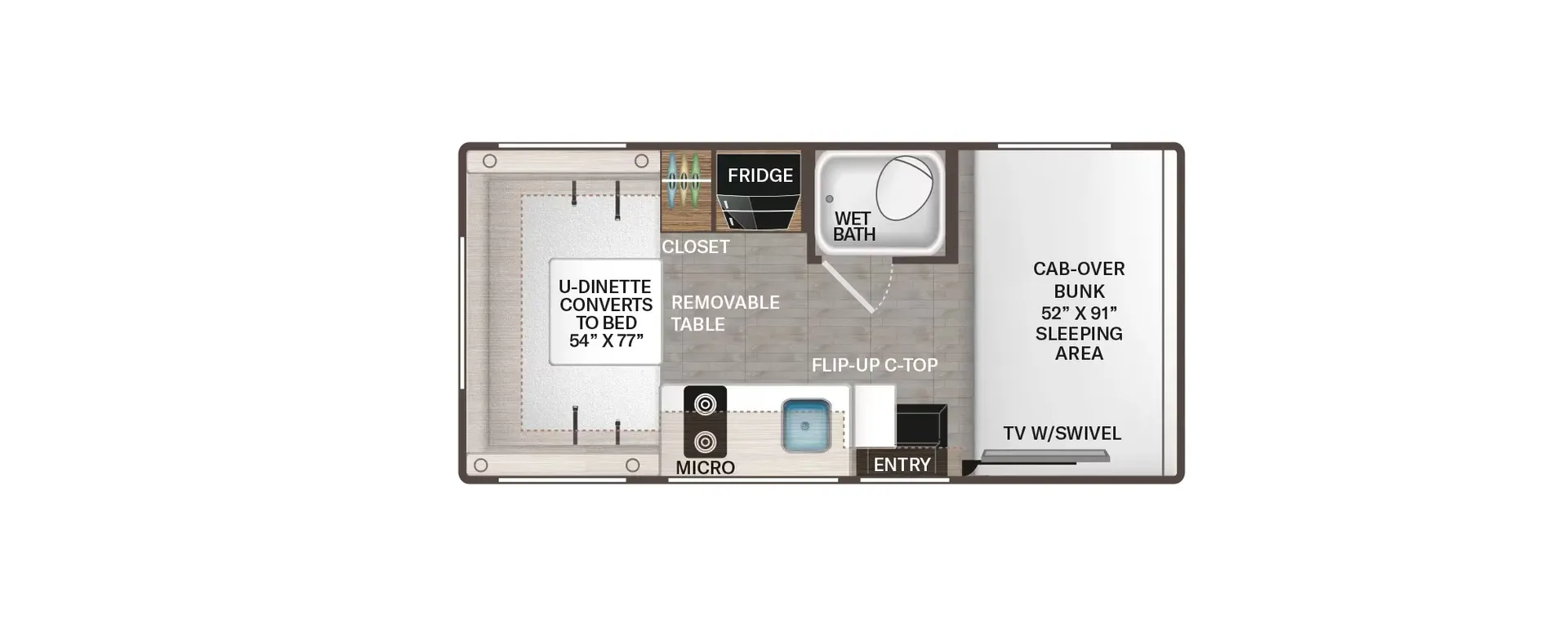 2027 Thor Motor Coach Chateau 19Z - Floor plan