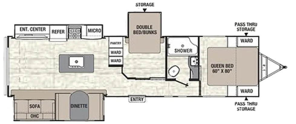 Coachmen Freedom Express Ultra Lite 323 BHDS floor plan