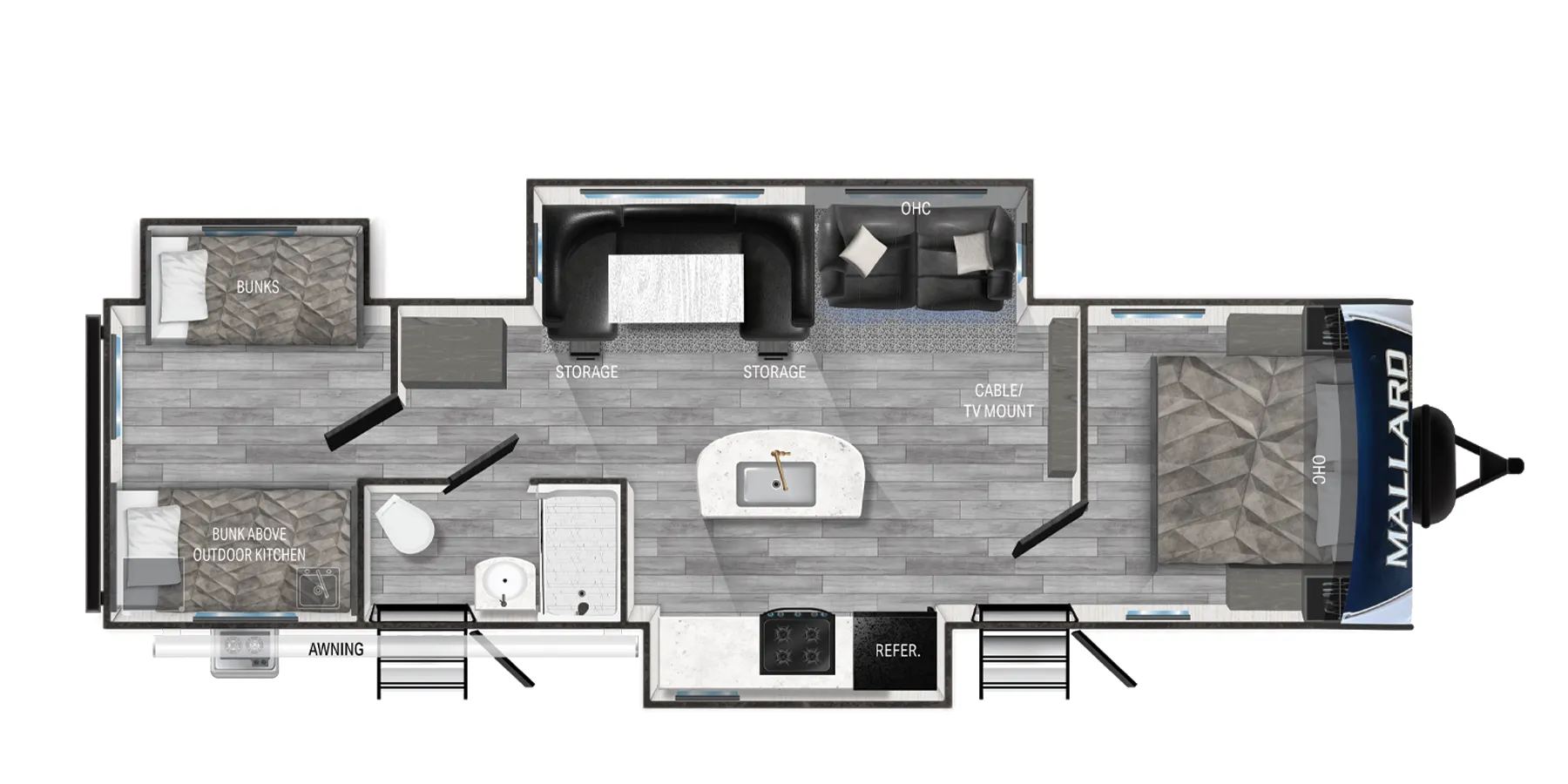 Heartland Mallard M33 floor plan