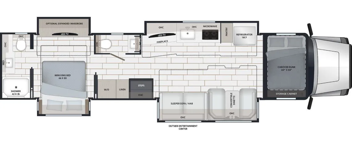 Renegade RV Classic 43CMD floor plan