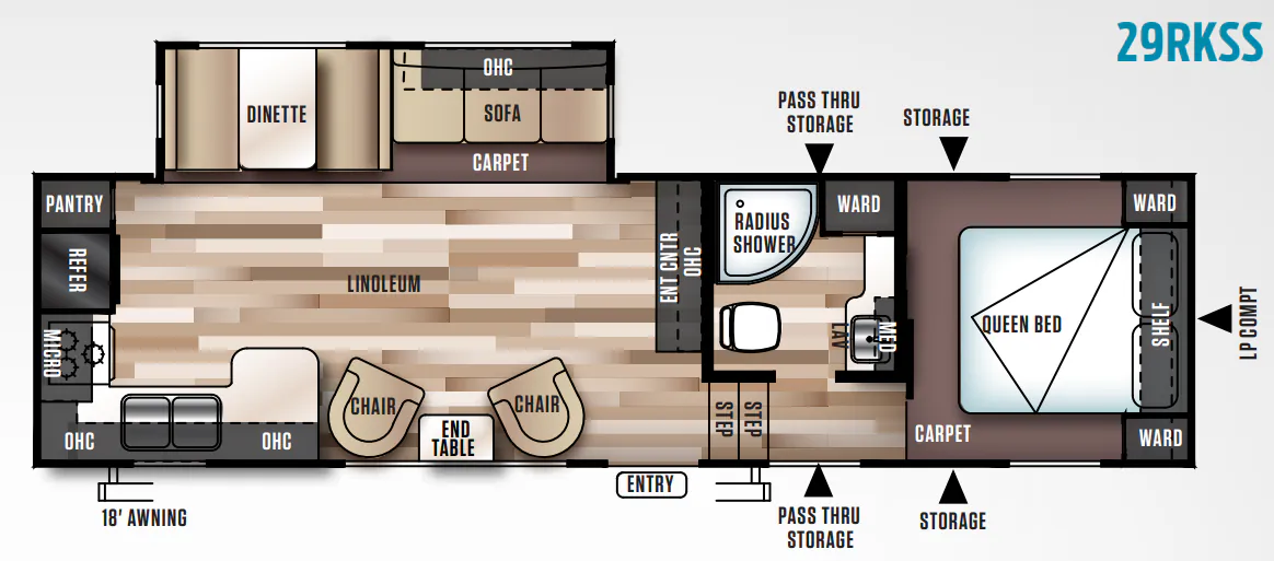 Forest River Wildwood 29RKSS floor plan