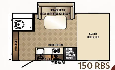 Palomino PaloMini 150 RBS floor plan