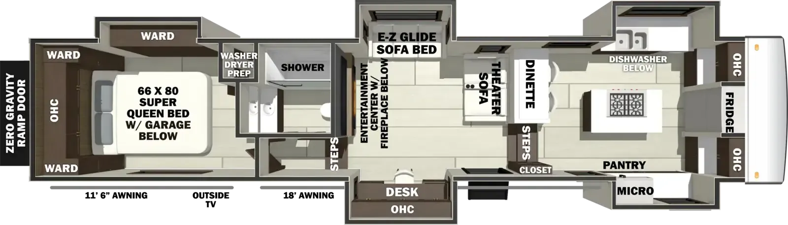 Forest River RiverStone 42FSKG floor plan