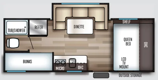 Forest River Cherokee Wolf Pup 17JG floor plan