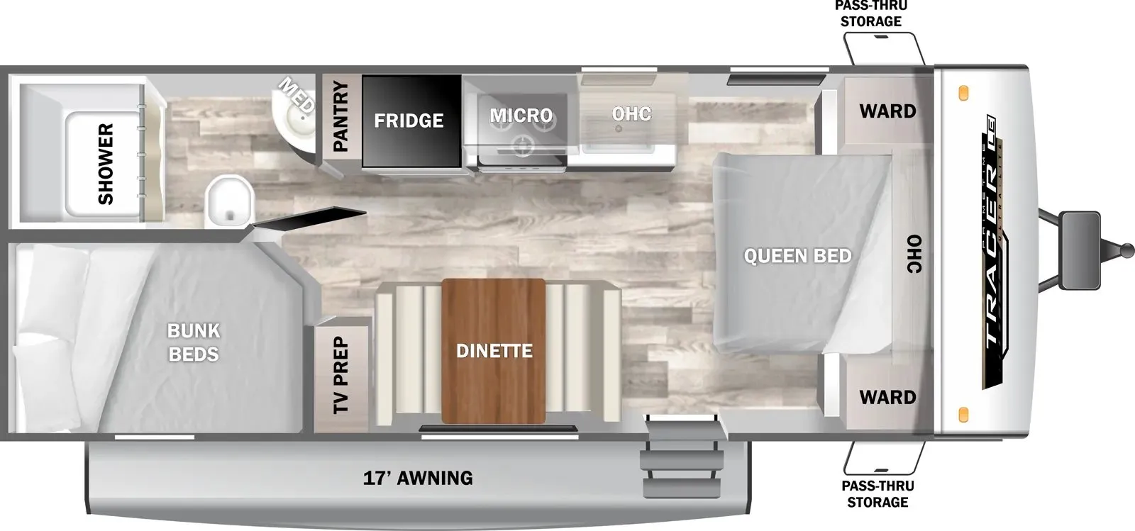 2022 Prime Time Tracer 200BHSLE - Floor plan