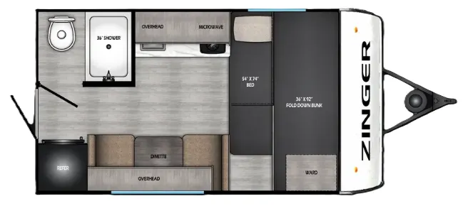 2026 CrossRoads Zinger Lite Mini 12FB - Floor plan