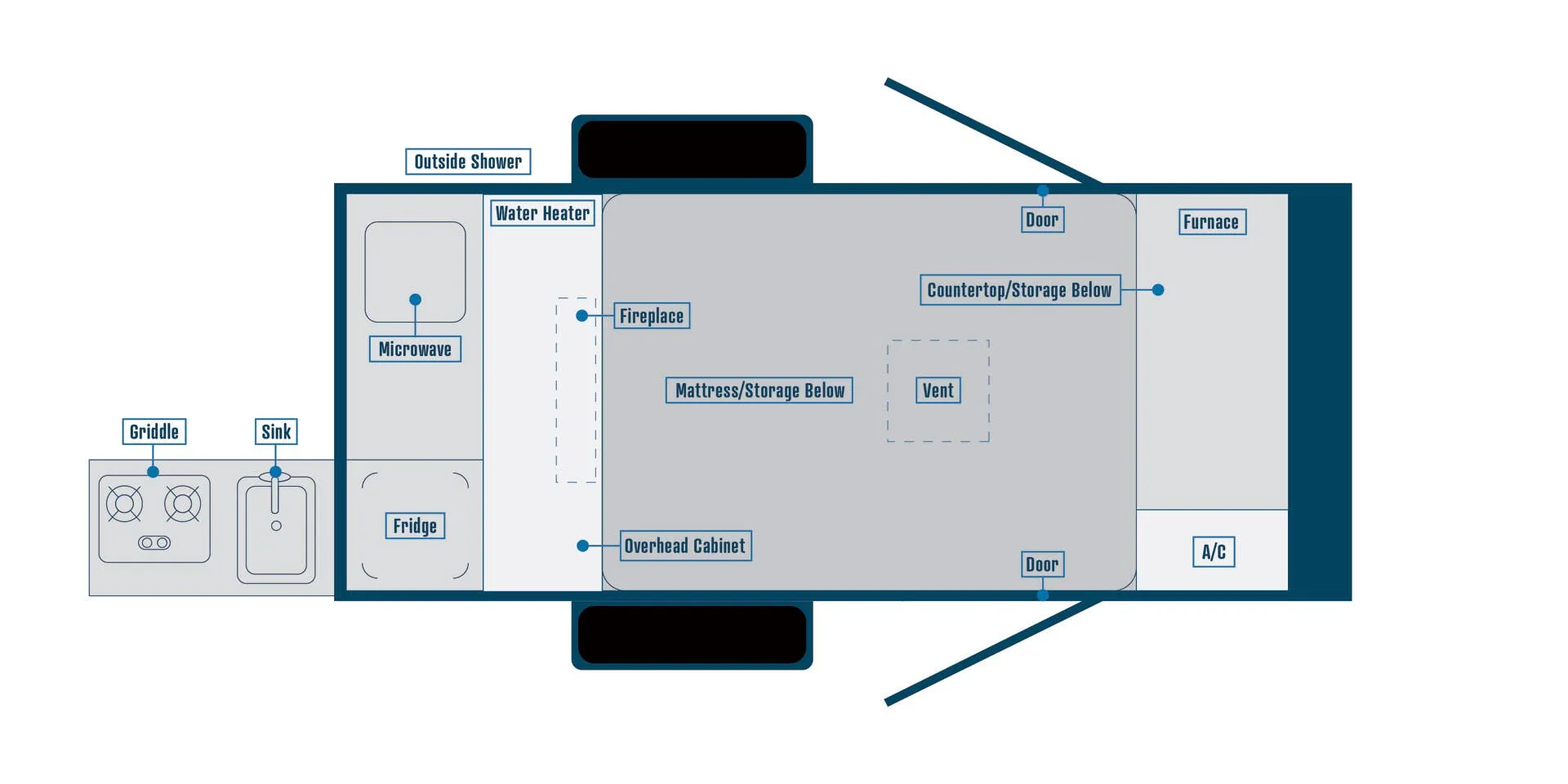 2026 Bontrager Outdoors Compact 12ROK - Floor plan