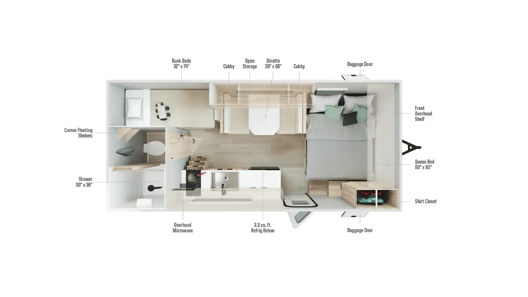2026 Winnebago Access 15BH - Floor plan