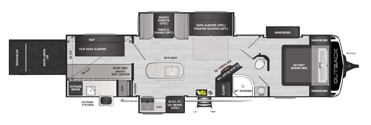 Keystone Outback 335CG floor plan