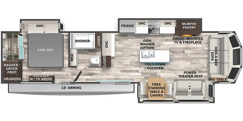Forest River Cedar Creek Cottage 40CCK floor plan