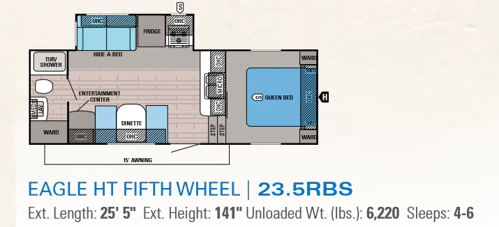 Jayco Eagle HT 23.5RBS floor plan