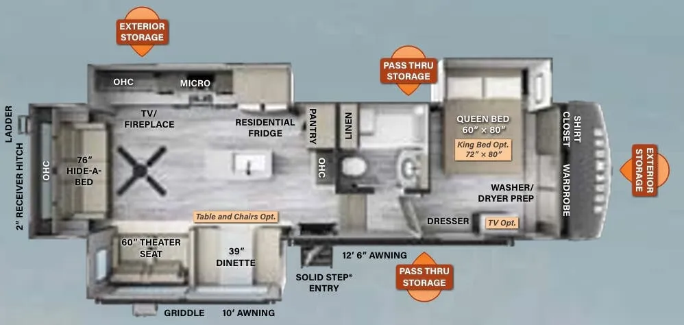 Forest River Rockwood Signature 8294BS floor plan