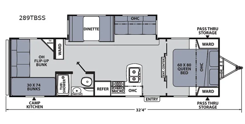 2020 Coachmen Apex Ultra Lite 289TBSS - Floor plan