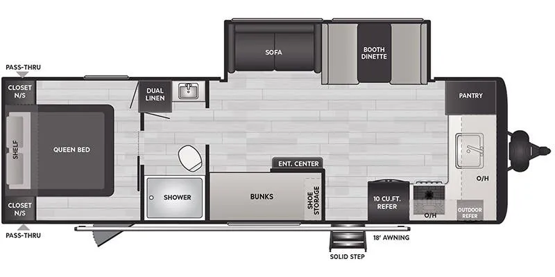 Keystone Hideout West 26FKSWE floor plan