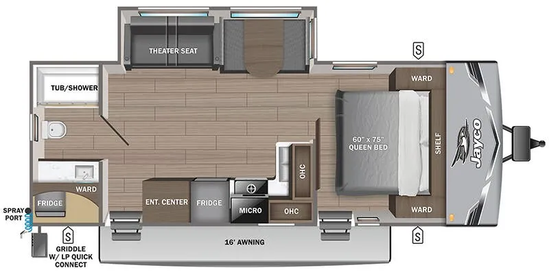 Jayco Jay Flight 263RBS floor plan