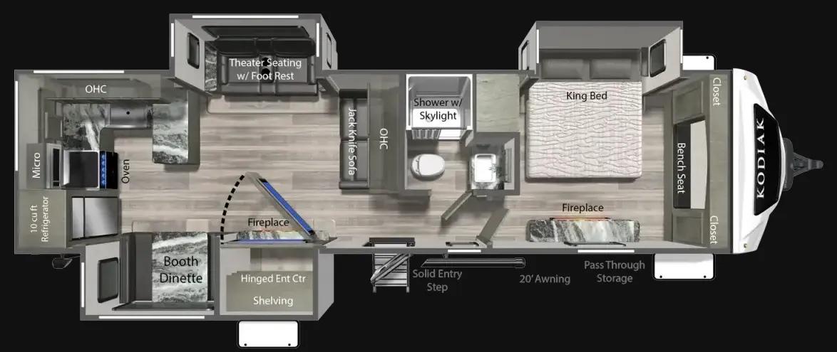 2025 Dutchmen Kodiak Ultimate 3361RKSL - Floor plan
