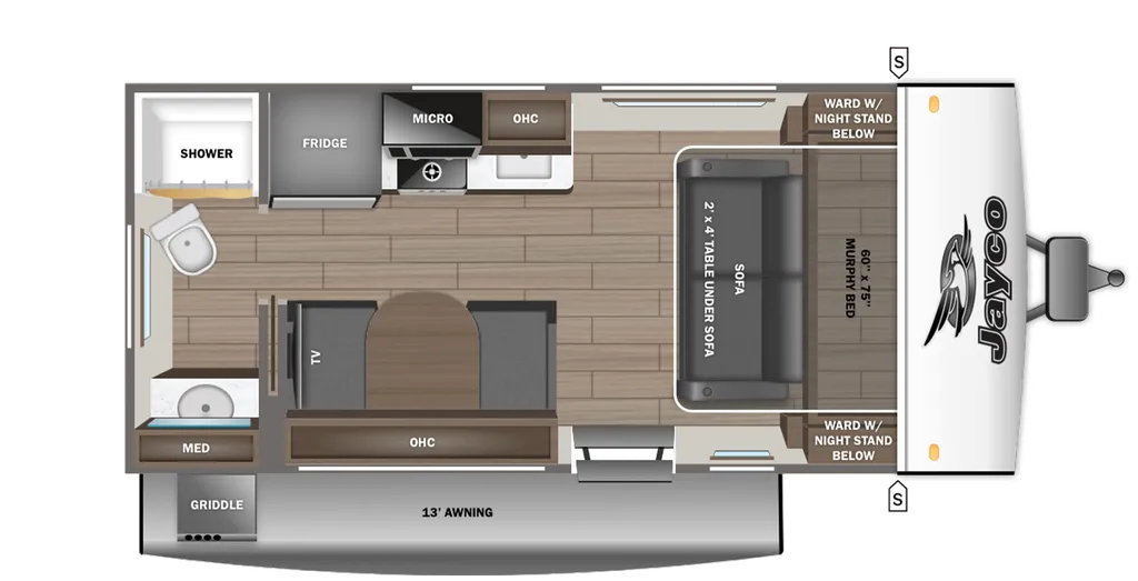 2026 Jayco Jay Feather Air 15MRB floor plan