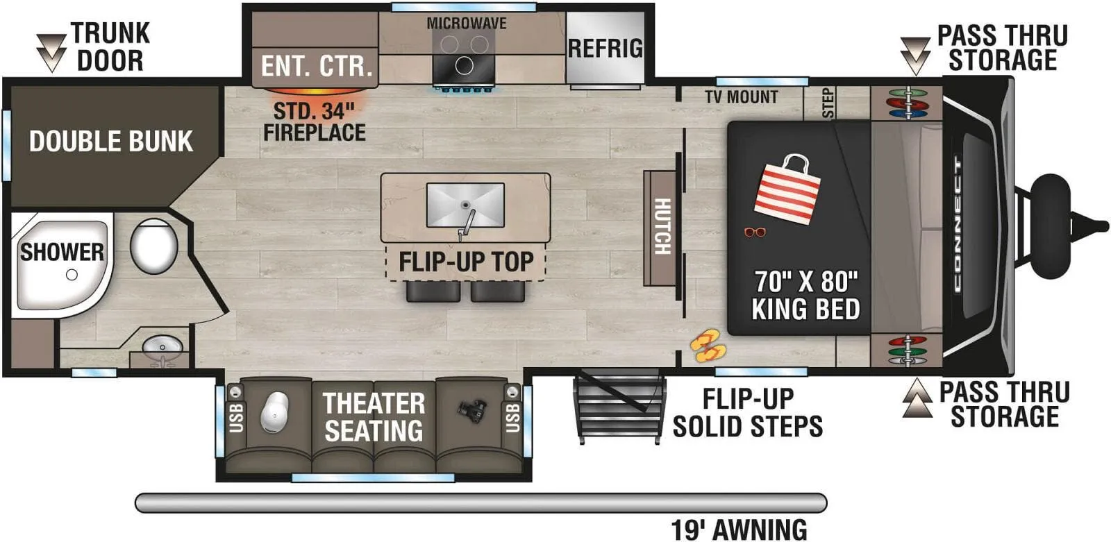 K-Z Connect C252BH floor plan