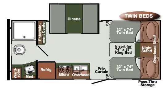 Gulf Stream Gulf Breeze SVT 21TBD floor plan