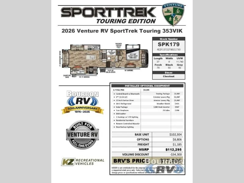 2026 Venture RV SportTrek Touring Edition STTF353VIK - Photo 4