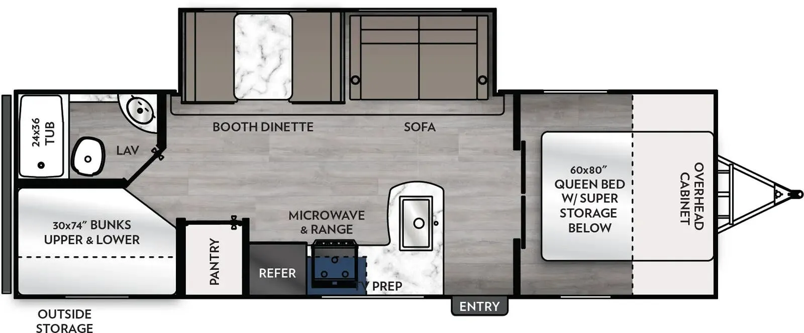2026 Coachmen Apex 26BHX - Floor plan